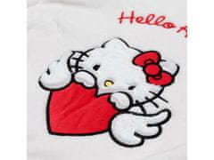 HELLO KITTY Hello Kitty Bela, ženska majica, halja, odeja s kapuco, kapuco, topla, mehka XS-S