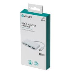 eSTUFF USB-C hub razdelilnik 2x USB-C 3.1, 2x USB-A 3.0