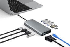 eSTUFF USB-C hub razdelilnik, 12-v-1