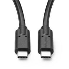 MicroConnect Kabel USB C-C 3.2 Gen2x1, 1m, črn 100W, 10Gbps, 4K60Hz