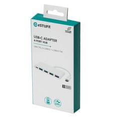 eSTUFF USB-C hub razdelilnik 1x USB-C, 4x USB-A 3.0