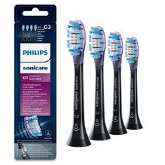 Philips Sonicare G3 Premium Gum Care črni nastavki za zobno ščetko Soft (HX9054/33) 4 kosi