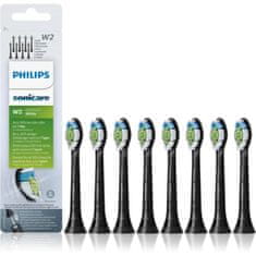 Philips Sonicare W2 Optimal White črni nastavki za zobno ščetko Medium (HX6068/13) 8 kos