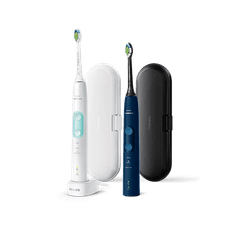 Philips Sonicare ProtectiveClean 5100 sonični električni zobni ščetki z dodatki 2 kos (HX6851/34) bela/modra