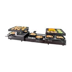 Unold žar za raclette raztegljiv, 8 oseb 1300W črna (48755)