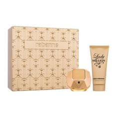 Paco Rabanne Lady Million SET1 Set parfumska voda 80 ml + losjon za telo 100 ml + pločevinasta škatla za ženske