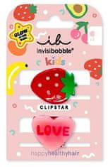 Invisibobble Sponke za lase Clipstar Glow Frutti Strawberry 2 kom