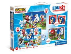 Clementoni Edukit Sonic 4v1 (igra spomina, 48 + 30 ugank, 6 kock)