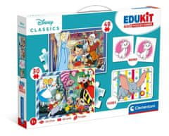 Clementoni Edukit Disney Classics 4v1 (igra za spomin, 48 + 30 sestavljank, 6 kock)