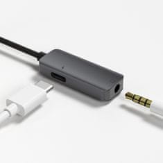 4smarts aktivni USB-C razdelilec za polnjenje in zvok - srebrn