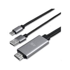 4smarts Video kabel USB-C- HDMI - črn + polnjenje