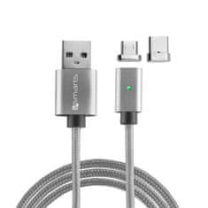 4smarts Podatkovni magnetni kabel GravityCord za USB-C in microUSB