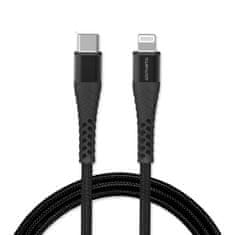 4smarts Podatkovni kabel PremiumCord USB-C v Lightning 300cm - črn