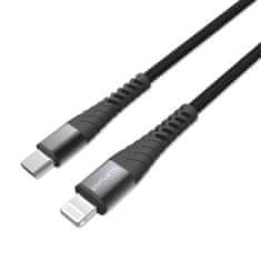 4smarts Podatkovni kabel PremiumCord USB-C v Lightning 300cm - črn