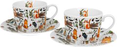 Duo Set 2 skodelic + krožnika Mucki, 230 ml porcelan, darilna embalaža, 4615