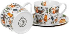 Duo Set 2 skodelic + krožnika Mucki, 230 ml porcelan, darilna embalaža, 4615