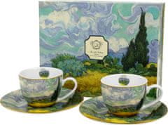 Duo Set 2 skodelic + krožnika Van Gogh, 90 ml porcelan, darilna embalaža, 5926