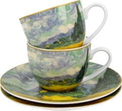 Duo Set 2 skodelic + krožnika Van Gogh, 90 ml porcelan, darilna embalaža, 5926