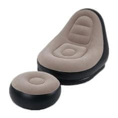 HOME & MARKER® Napihljiv enosed s taburetom | CHILLSEAT Bež