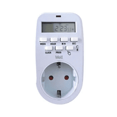 Well Timer digitalni 01WL, 16A, 3680W, 7 dni, IP20, bel