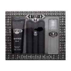 Cuba Prestige Black Set toaletna voda 90 ml + gel za prhanje 200 ml + vodica po britju 100 ml za moške