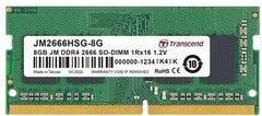 Transcend 8GB JM DDR4 2666Mhz SO-DIMM 1Rx16 1Gx16 CL19 1,2V