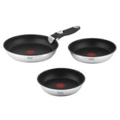 Teesa Set 3 zložljivih inox ponev s snemljivim ročajem FRYING PANS SINGLE HAND