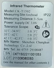 Čelni infrardeči brezkontaktni termometer IR200
