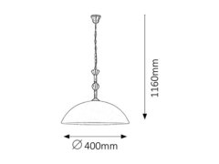 Rabalux Lestenec Aurelia E27/60W bronasta/bela