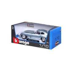 BBurago 1:18 Jaguar E Coupe srebrno modra kovinska barva