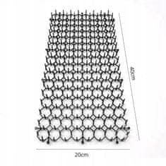 Korbi Preproga s konicami za odganjanje mačk, humana, črna, 20x40 cm