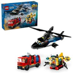 LEGO City 60462 Remiks helikopter, gasilsko vozilo in podmornica