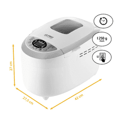 First Austria Aparat za peko kruha FIRST, 850W, 1250g, 12 programov, bele barve