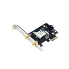 ASUS PCE-AXE5400 mrežna kartica, WiFi 6E (802.11ax), BT 5.2, 6GHz, 160MHz, OFDMA, WPA3, 2 zunanji anteni, PCIe (90IG07I0-ME0B10)