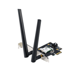 ASUS PCE-AXE5400 mrežna kartica, WiFi 6E (802.11ax), BT 5.2, 6GHz, 160MHz, OFDMA, WPA3, 2 zunanji anteni, PCIe (90IG07I0-ME0B10)