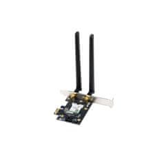 ASUS PCE-AXE5400 mrežna kartica, WiFi 6E (802.11ax), BT 5.2, 6GHz, 160MHz, OFDMA, WPA3, 2 zunanji anteni, PCIe (90IG07I0-ME0B10)