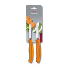 Victorinox 6.7606.L119B Nož za zelenjavo oranžna set 2, rezilo 8 cm