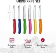 Victorinox 6.7839.6G Set 6v1 - noži za sadje in zelenjavo barvni 11 cm