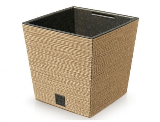 Prosperplast Prevleka za cvetlični lonec FURU SQUARE LOW ECO WOOD 2v1 30x30x29cm