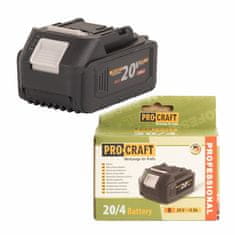 Procraft Akumulatorska baterija, 20V Li-ion, 4000mAh | 20/4