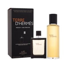 Hermès Terre d´Hermès Set parfum za ponovno polnjenje 125 ml + steklenička za ponovno polnjenje parfuma 30 ml za moške