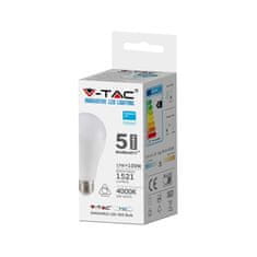 V-TAC LED Bulb SAMSUNG Chip E27 17W A65 Plastic 4000K zatemnitvena