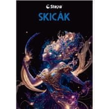 Skicarica A4 - 20 listov, 180 g/m2, črna