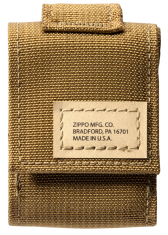 Zippo vžigalnik 49401 Black Crackle in etui Coyote Pouch