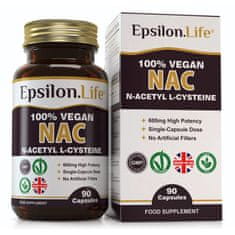 Epsilon Life NAC N Acetil Cistein Vegan, 90 kapsul