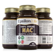 Epsilon Life NAC N Acetil Cistein Vegan, 90 kapsul