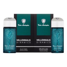 Lamborghini Millennials Dinamico Set toaletna voda 75 ml + vodica po britju 75 ml za moške