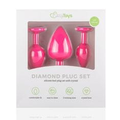 Easytoys Anal KOMPLET ANALNIH ČEPOV Easytoys With Diamond Pink