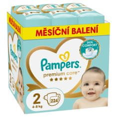 Pampers Premium Care plenice, velikost 2 (4-8 kg), 224 plenic, mesečni paket