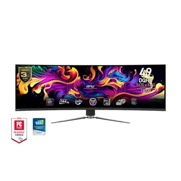 MSI MPG 491CQP gaming monitor, 124,4 cm, WQHD, VA, ukrivljen